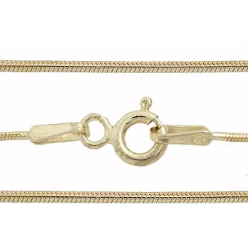 Řetízek Crystal-ZONE Řetízek SNAKE 0,8mm/42cm 1,88g AG925/1000 + Gold Plating 24kt