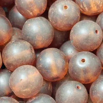 Korálek CZ Korálek mačkaný KULIČKA 12mm topaz travertin