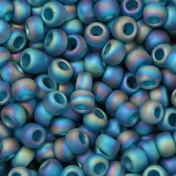 Korálek TOHO Co., Ltd. TOHO Round 8/0 Rainbow Frosted Teal