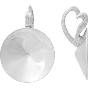 Korálek Crystal-ZONE Přívěsek Rivoli 18mm HEARTzávěs rhodium