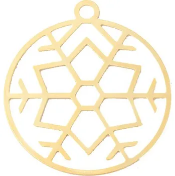 Materiál na výrobu šperku CZ Filigrán Vločka 39mm Zlato