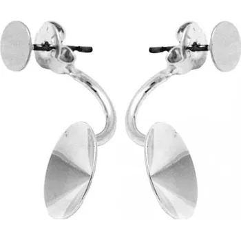 Náušnice Crystal-ZONE Náušnice DOUBLE Heart 10mm/rivoli 12mm rhodium