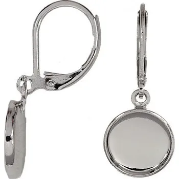 Náušnice Crystal-ZONE Náušnice bimbací Chess kruh 10mm rhodium