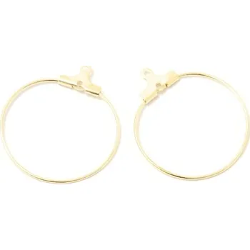 Náušnice EU Náušnicová kreole 25mm chirurgická ocel gold plating 24kt