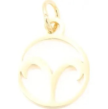 Přívěsek EU Přívěsek znamení Beran 13/11mm chirurgická ocel gold plating 24kt