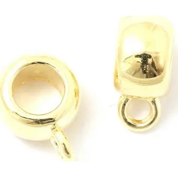 Materiál na výrobu šperku Crystal-ZONE Korálek s očkem 8mm gold plating 24kt