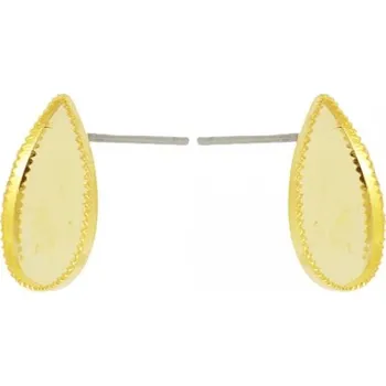 Náušnice Crystal-ZONE Náušnice Kapka trn 13/8mm zlato