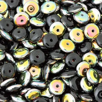 Korálek CZ Korálek mačkaný SLAVÍK 6mm černá Marea