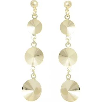 Náušnice Crystal-ZONE Náušnice bimbací Rivoli 8+10+12mm gold plating 24kt