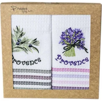 Utěrka Dárková sada vaflových vyšívaných utěrek 2 ks set 4