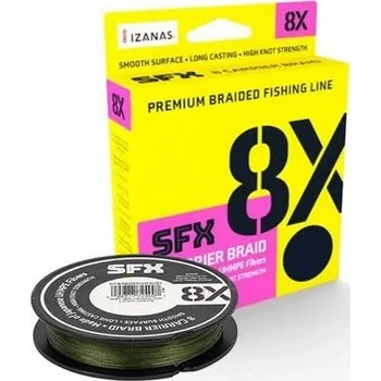 Rybářská šňůra Pletená šňůra Sufix SFX 8X 135 m_0,104mm_5kg_tmavě zelená