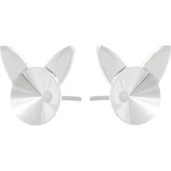 Náušnice Crystal-ZONE Náušnice trn CAT rivoli 12mm rhodium