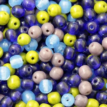 Korálek CZ Korálek mačkaný KULIČKA 4mm barevný mix 5g