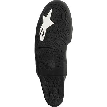Moto obuv ALPINESTARS podrážky pro boty SUPERTECH/SUPERTECH R modely do 2020 black/white pár - 40/41