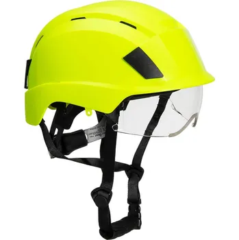 Pracovní přilba PORTWEST PS80 / Integrovaná přilba s hledím - yellow
