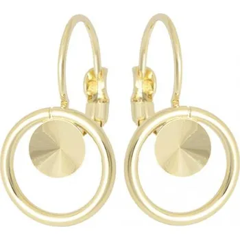 Náušnice Crystal-ZONE Náušnice KIDS Kruh Rivoli 6mm gold plating 24kt