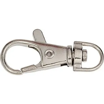 Materiál na výrobu šperku EU Přívěsková karabinka 31/14mm platina