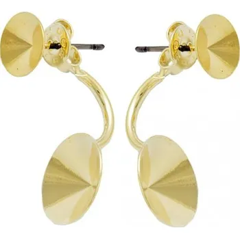 Náušnice Crystal-ZONE Náušnice DOUBLE Rivoli 8mm/Rivoli 12mm gold plating 24kt
