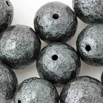 Korálek CZ Korálek mačkaný KULIČKA LEPTANÁ 16mm hematit