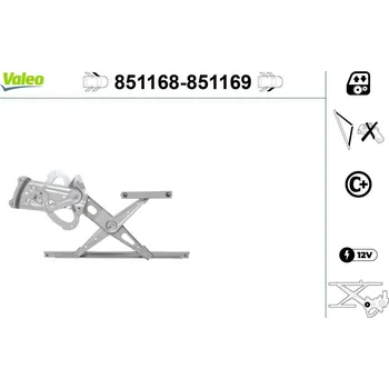 Stahovačka okna Zvedací zařízení oken VALEO 851168