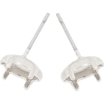 Náušnice Crystal-ZONE Náušnice trn Naveta 8/4mm krapny rhodium