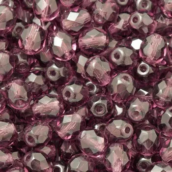 Korálek CZ Korálky broušené 7mm amethyst (40ks)