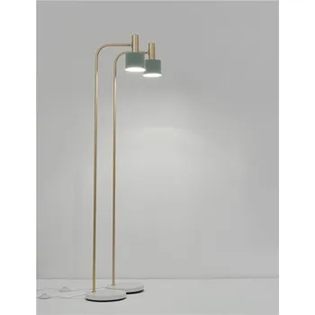 Stojací lampa NOVALUCE Stojací lampa PAZ zlatý kov mentolové kovové stínidlo bílá základna E27 1x12W 230V IP20 bez žárovky - NOVA LUCE NV 9426654