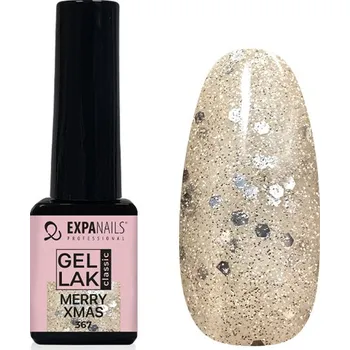 Lak na nehty UV/LED Gel lak - Merry Xmas třpyt 5 ml