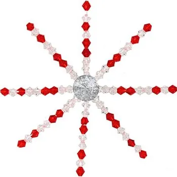 Materiál na výrobu šperku Crystal-ZONE Kostra na vánoční hvězdu Rivoli 8mm Ag+Clear