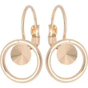 Náušnice Crystal-ZONE Náušnice KIDS Kruh Rivoli 6mm rose gold