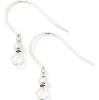 Materiál na výrobu šperku Crystal-ZONE Afroháček 20mm chirurgická ocel stříbro clear