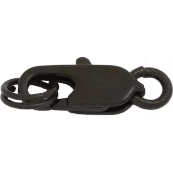 Materiál na výrobu šperku CZ Bižuterní karabinka 12/5mm černá