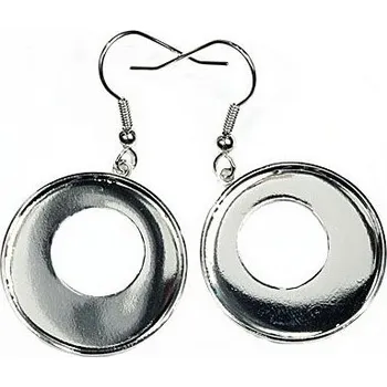 Náušnice Crystal-ZONE Náušnice ROCKS VICTORY 25mm rhodium