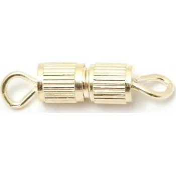 Materiál na výrobu šperku CZ Šroubová záponka 4/10mm gold plating 24Kt