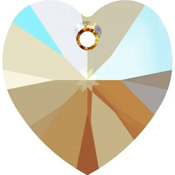 Souprava šperků Swarovski Swarovski® Crystals Heart 6228 10,3/10mm Light Colorado Topaz Shimmer