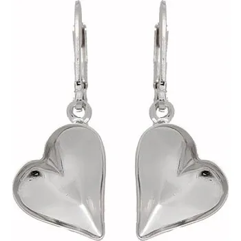 Náušnice Crystal-ZONE Náušnice bimbací Sweet Heart 13mm rhodium