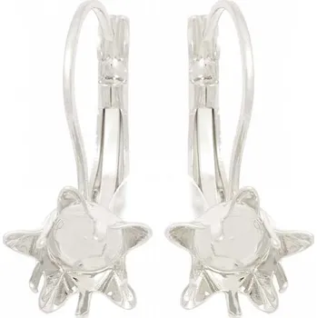 Náušnice Crystal-ZONE Náušnice Star 10mm krapny rhodium