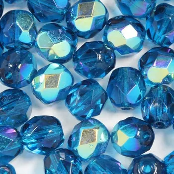 Korálek CZ Korálky broušené 6mm tmavě modrá AB (40ks)