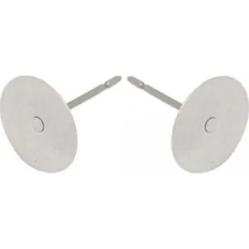 Náušnice Crystal-ZONE Náušnice puzeta ploška 6mm chirurgická ocel