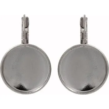 Náušnice Crystal-ZONE Náušnice crystalROCKS KRUH 15mm ruthenium