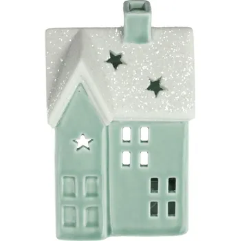 Svícen Retlux RXL 502 porcelánový domek 11,1 cm zelený