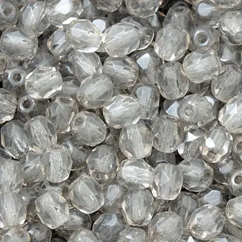 Korálek CZ Korálky broušené 4mm kouřová (50ks)