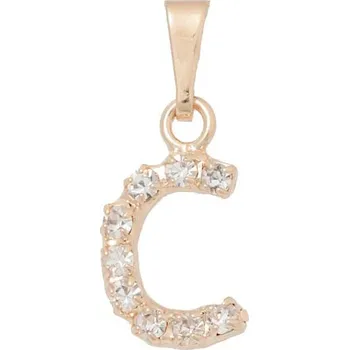 Přívěsek Crystal-ZONE Písmenko štras „C“ rose gold