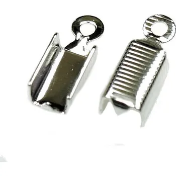 Materiál na výrobu šperku CZ Koncovka na kůži 3,5mm platina