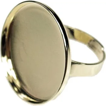 Prsten Crystal-ZONE Prsten crystalROCKS kruh 25mm gold plating 24kt