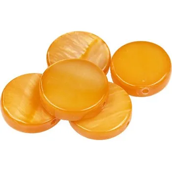 Dětské navlékací korálky EU Korálek perleť kolečko oranžová