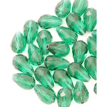 Korálek CZ Korálek broušený hruška 15/10mm emerald