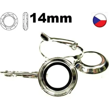 Náušnice Crystal-ZONE Náušnice Cosmic Ring 14mm krapny rhodium