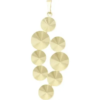 Korálek Crystal-ZONE Přívěsek vlna rivoli 10/8mm gold plating 24kt