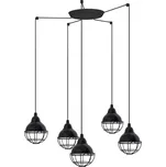 FARO CLAIRE závěsné svítidlo, černá, 5L - FARO FARO 62802-5L